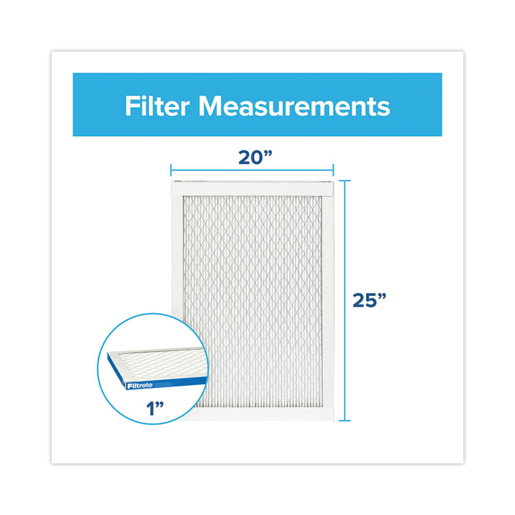 3M/COMMERCIAL TAPE DIV. Premium Allergen, Bacteria and Virus Air Filter, MERV 13, MPR 1900, 20 x 25 (MMM7100222948)