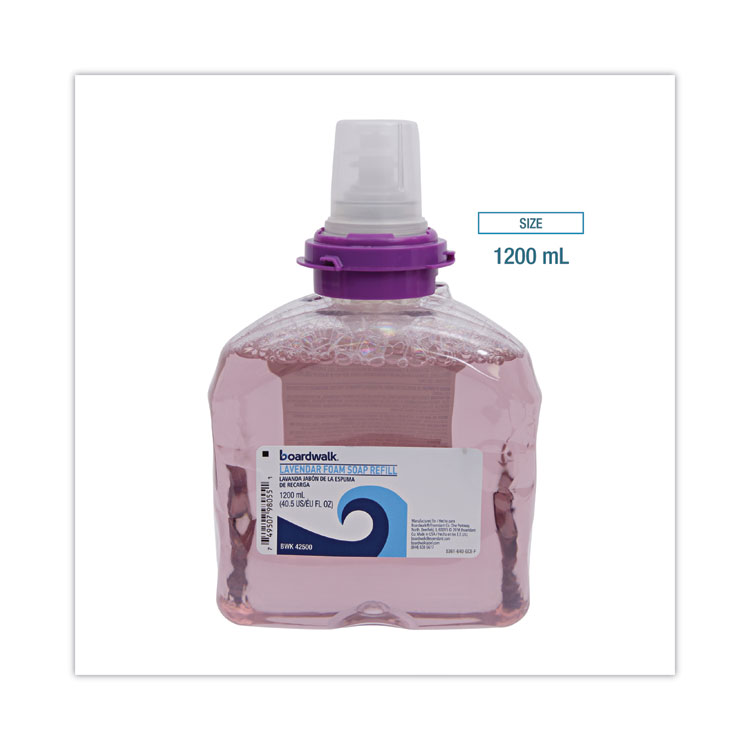 BOARDWALK Lavender Foam Soap Refill, Cranberry Scent, 1,200 mL, 2/Carton (BWK42500)