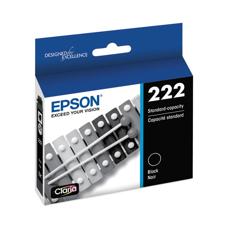 EPSON AMERICA, . T222120S (T222) Claria Ink, 165 Page-Yield, Black (EPST222120S)