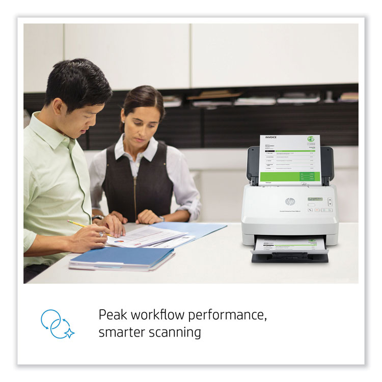 HP ScanJet Enterprise Flow 5000 s5 Sheet-Feed Scanner, 600 dpi Optical Resolution, 80-Sheet Duplex Auto Document Feeder (HEW6FW09A)