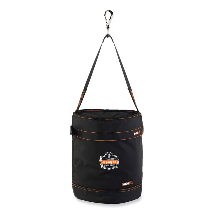 ERGODYNE CORPORATION Arsenal 5970T Swiveling Hook Nylon Hoist Bucket + Top, 100 lb, Black (EGO14870)