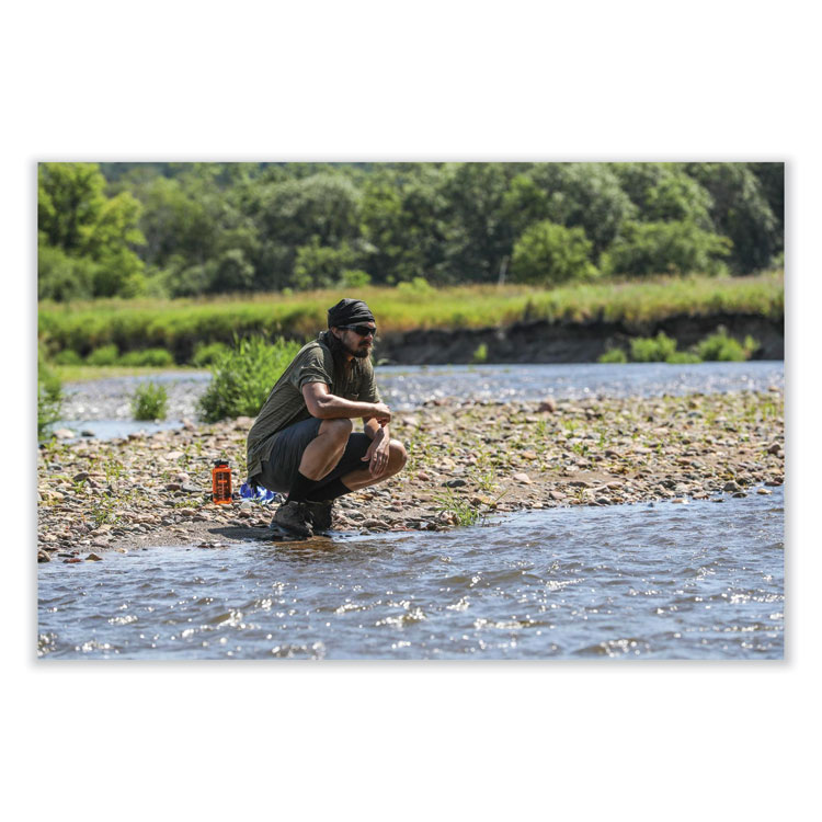 ERGODYNE CORPORATION Chill-Its 6710 Cooling Embedded Polymers Tie Bandana Triangle Hat, One Size Fits Most, Camo (EGO12324)