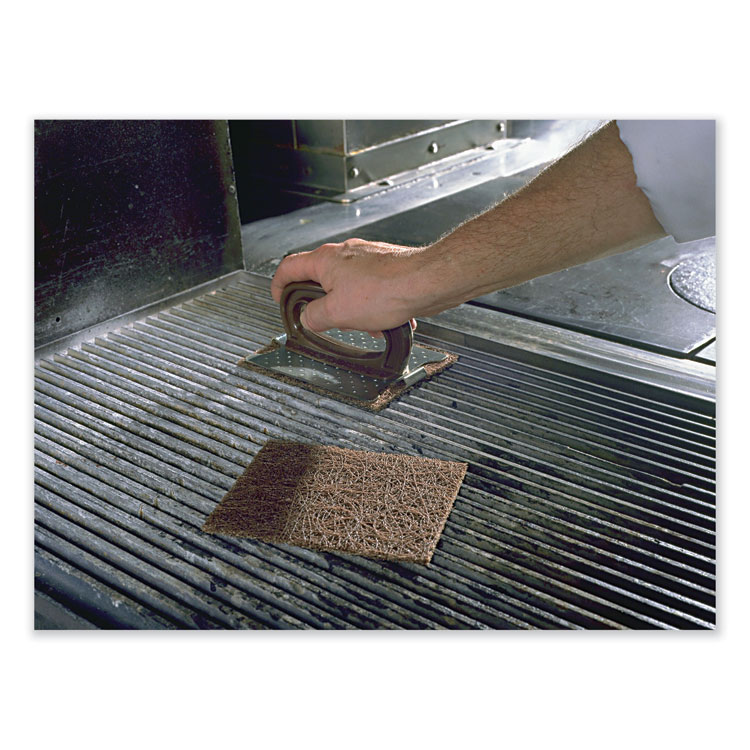 3M/COMMERCIAL TAPE DIV. Heavy Duty Griddle Pad, 4.5" x 5.5", 5 mm Thick, Brown, 40/Carton (MMM08299)