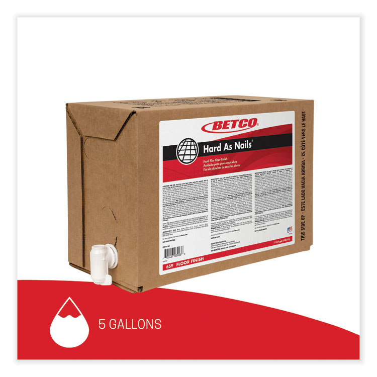 BETCO CORPORATION Hard as Nails Floor Finish, 5 gal Bag-in-Box (BET659B500)