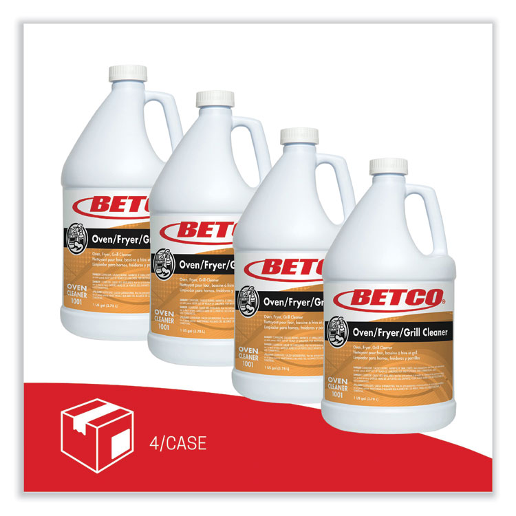 BETCO CORPORATION Oven Fryer Grill Cleaner, Characteristic Scent, 1 gal Bottle, 4/Carton (BET10010400)