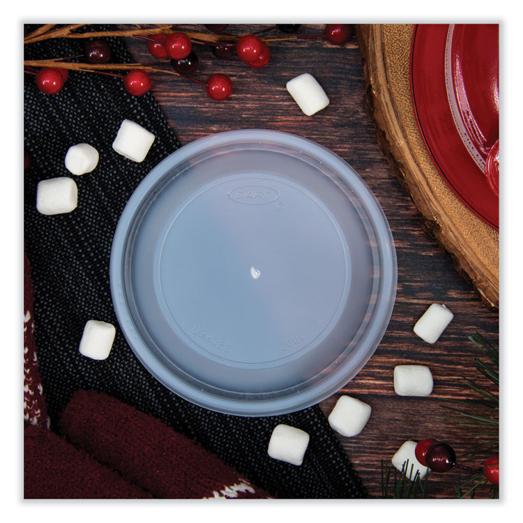 DART Dome Lids for Foam Cups and Containers, Vented, Fits 5 oz to 32 oz Cups/Containers, Plastic, Translucent, 1,000/Carton (DCC20DLV)