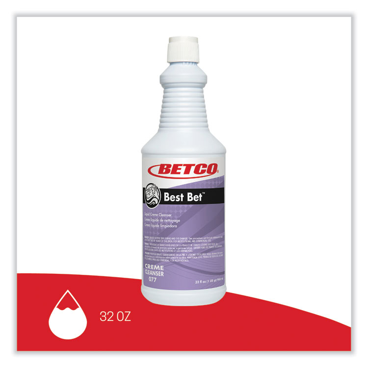 BETCO CORPORATION Best Bet Liquid Creme Cleanser, Mint, 32 oz Bottle, 12/Carton (BET771200)