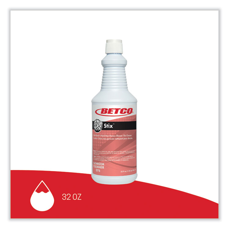 BETCO CORPORATION Stix Toilet Bowl Cleaner, Cherry Almond Scent, 32 oz Bottle, 12/Carton (BET761200)
