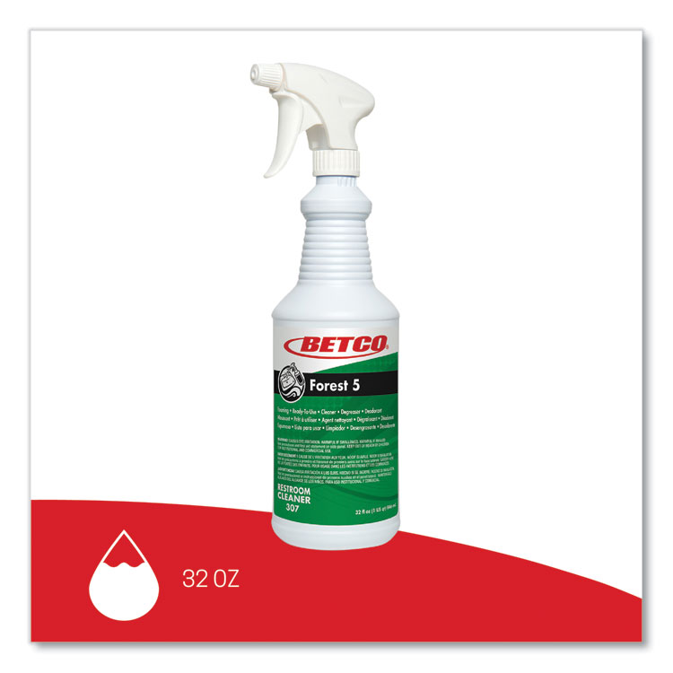 BETCO CORPORATION Forest 5 Foaming Cleaner, Mint Scent, 32 oz Bottle, 12/Carton (BET3071200)