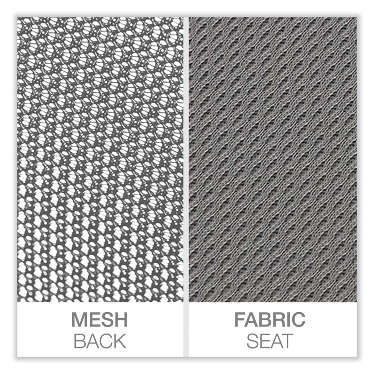 ALERA Mesh Back Fabric Task Chair, Supports Up to 275 lb, 17.32" to 21.1" Seat Height, Gray Seat, Gray Back (ALEWS42B47)