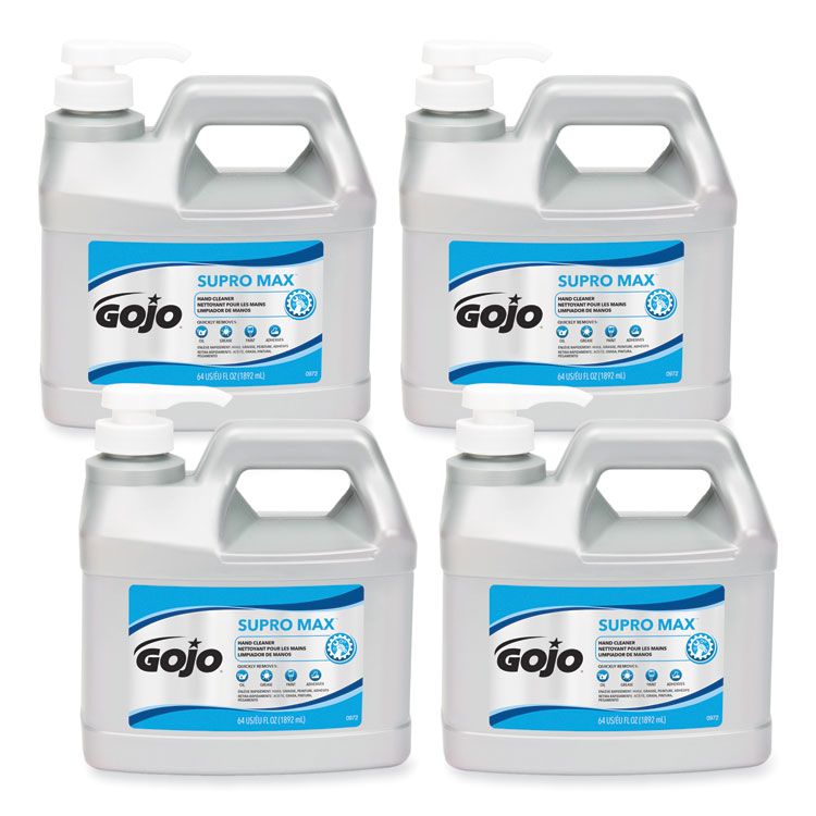 GO-JO INDUSTRIES SUPRO MAX Heavy Duty Hand Cleaner, Refill for GOJO PRO TDX 2000 Dispenser, Floral Fragrance, 0.5 gal, 4/Carton (GOJ097204CT)