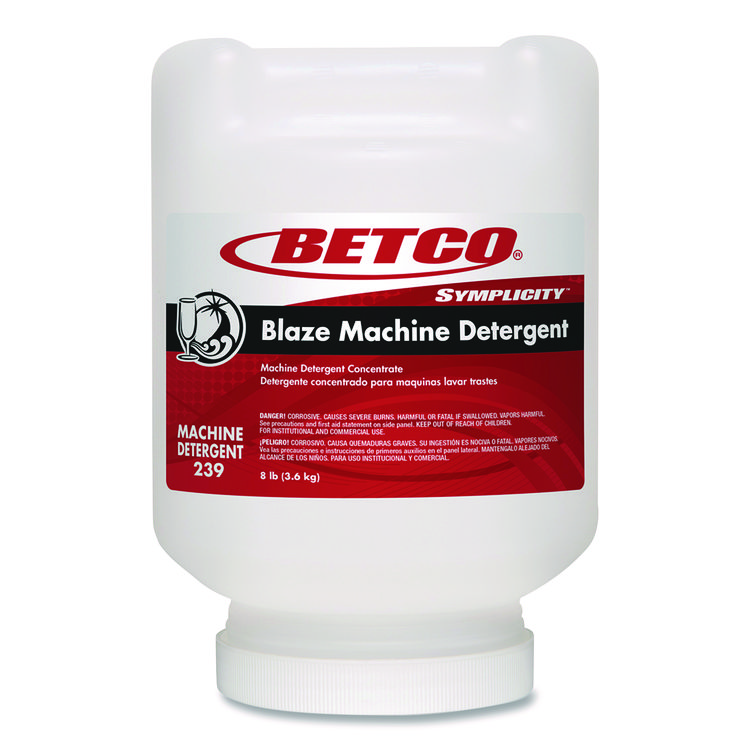 BETCO CORPORATION Symplicity Blaze Dish Machine Detergent, Characteristic Scent, 8 lb Jar, 4/Carton (BET2397300)