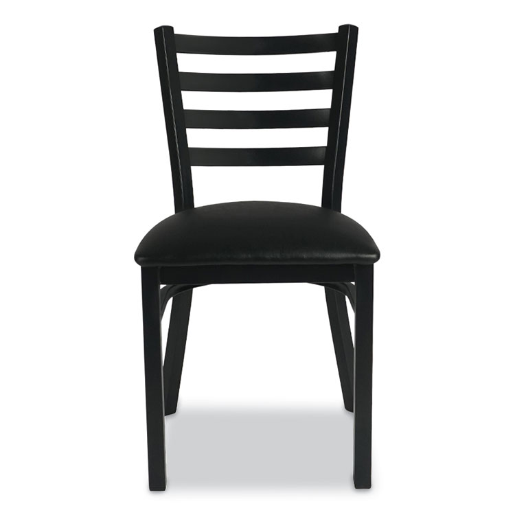JMC FURNITURE White Horse Series Side Chairs, Supports Up to 300 lb, 18" Seat Height, Black Seat/Back/Base (JMCWHCBLK)