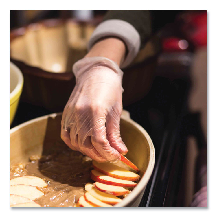 AMMEX CORPORATION Industrial Vinyl Gloves, Powder-Free, Small, 3 mil Thick, 9.5" Long, Clear, 100/Box, 10 Boxes/Carton (AXCGPX342100)