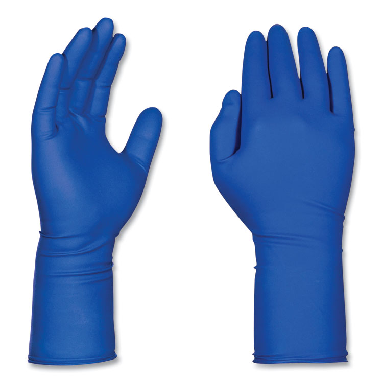 AMMEX CORPORATION Latex Exam Gloves, Powder-Free, Large, 13 mil Thick, 11.6" Long, Blue, 50/Box, 10 Boxes/Carton (AXCGPLHD86100)
