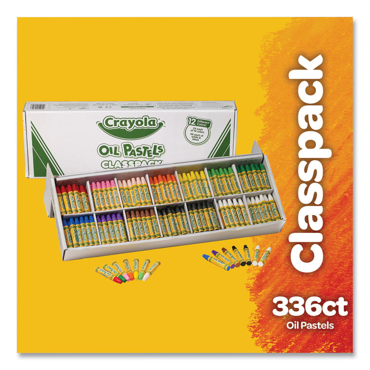 BINNEY & SMITH / CRAYOLA Oil Pastels,12 Assorted Colors, 336/Pack (CYO524629)