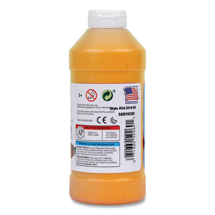 BINNEY & SMITH / CRAYOLA Artista II Washable Tempera Paint, Peach, 16 oz Bottle (CYO543115033)