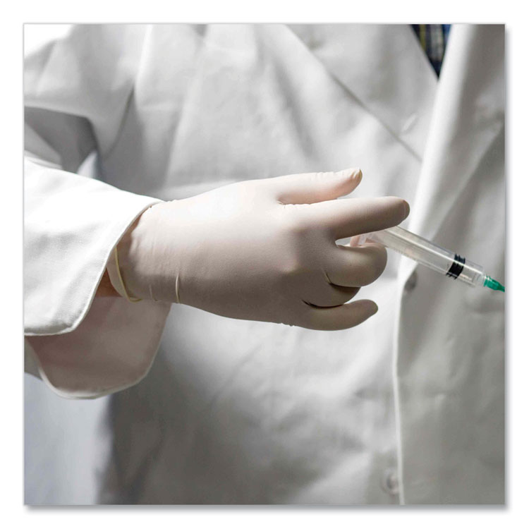 AMMEX CORPORATION Latex Exam Gloves, Powder-Free, Small, 4 mil (Palm), 5 mil (Fingers), 9.5" Long, Ivory, 100/Box, 10 Boxes/Carton (AXCGPPFT42100CT)