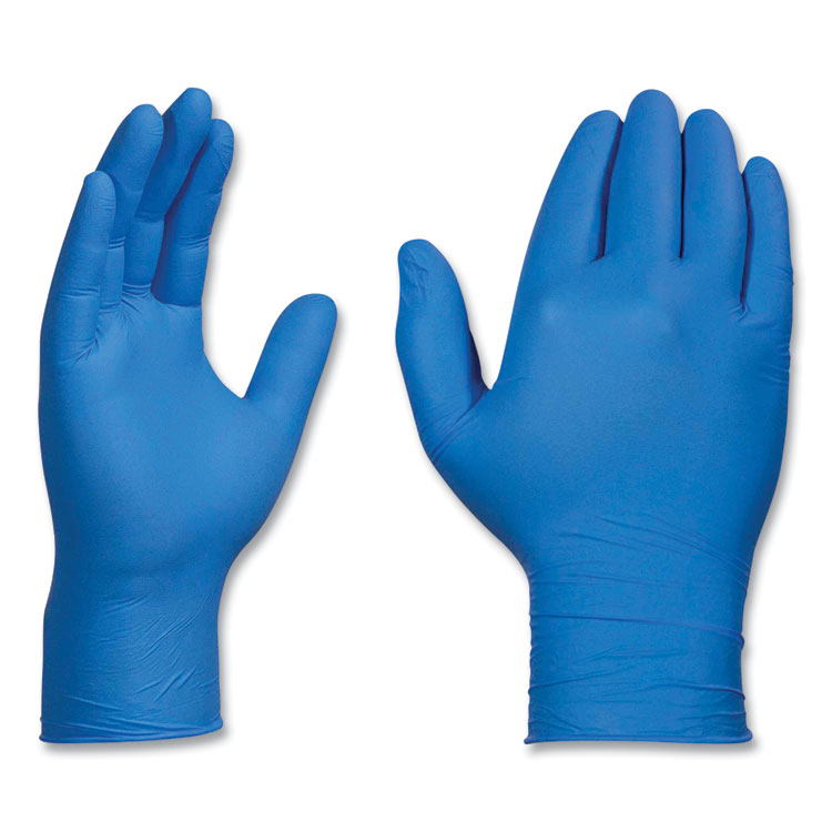 AMMEX CORPORATION Industrial Nitrile Gloves, Powder-Free, Medium, 3 mil Thick, 9.5" Long, Blue, 100/Box, 10 Boxes/Carton (AXCX344100)