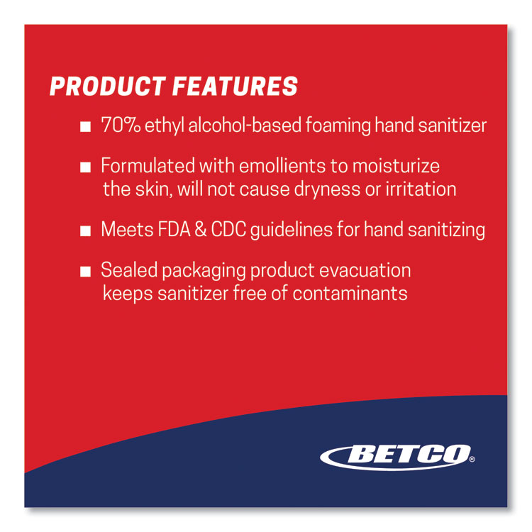 BETCO CORPORATION Clario C3 Advanced Alcohol Foaming Hand Sanitizer, 16.5 oz, Pump Bottle, Citrus Scent, 12/Carton (BET795E900)