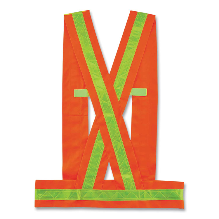 ERGODYNE CORPORATION GloWear 8140BA Class 1 Breakaway Sash, Polyester, 3X-Large Plus, Orange (EGO27019)