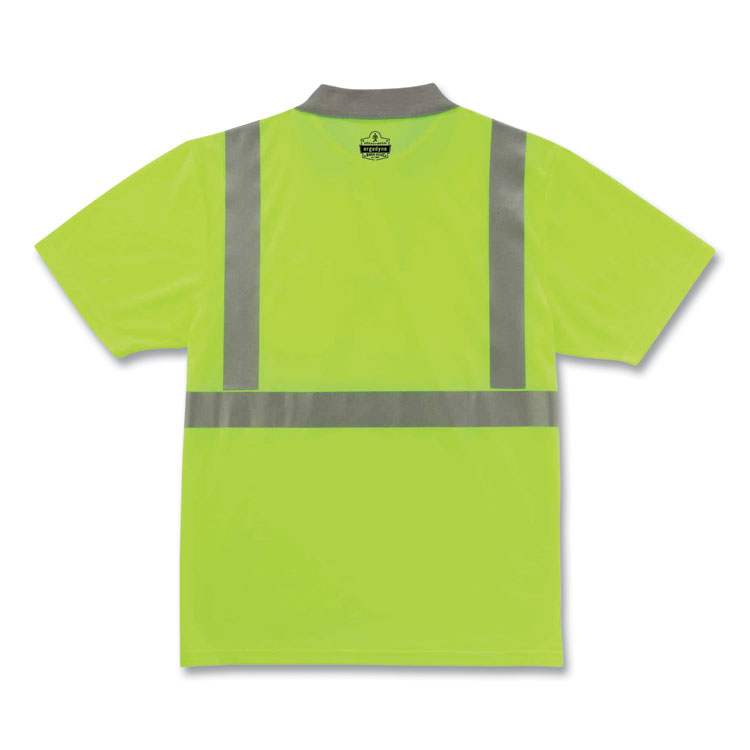 ERGODYNE CORPORATION GloWear 8295 Class 2 Hi-Vis Polo Shirt, X-Large, Lime (EGO21645)
