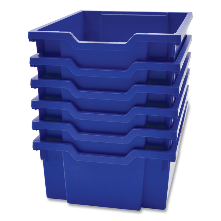 GRATNELLS USA, LLC F2 Deep Trays for Gratnells Storage Frames and Trolleys, 3.57 gal Capacity, 12.28" x 16.81" x 6.25", Royal Blue, 6/Pack (GTSFS0206P6)