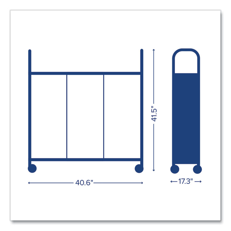 GRATNELLS USA, LLC Callero Plus Treble Column Trolley Set 03, Metal, 1 Shelf, 24 F1 Shallow Bins, 40.6 x 17.3 x 41.5, Silver/Translucent Frost (GTSSSET034420)