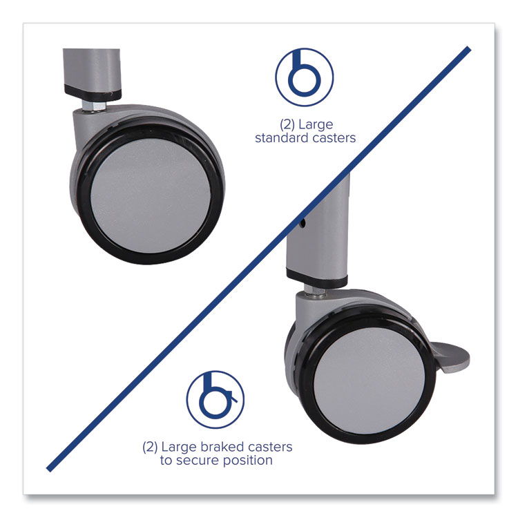 GRATNELLS USA, LLC Callero Plus Flat Shelf Trolley, Metal, 4 Shelves, 40.6" x 17.3" x 41.5", Silver (GTSSSET0644)