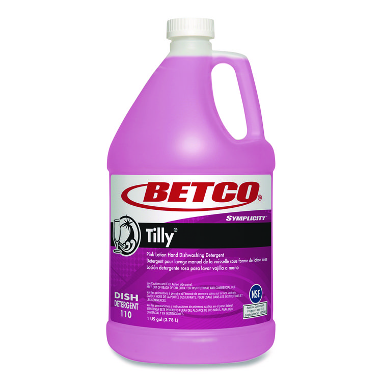 BETCO CORPORATION Symplicity Tilly Hand Dishwashing Detergent, Fresh Bouquet Scent, 1 gal Bottle, 4/Carton (BET1100400)