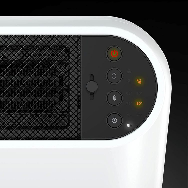 HONEYWELL ENVIRONMENTAL ThermaWave 6 Ceramic Heater, 1,500 W, 7.75 x 18.11 x 18.54, White (HWLHCE870W)