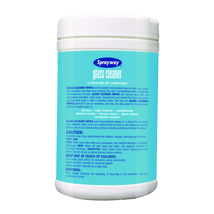 PLZ CORP Glass Cleaner Wipes, 1-Ply, 10 x 12, White, 6/Carton (CGC933)